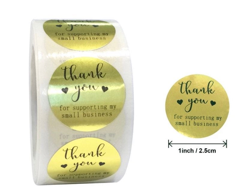 Thank You Stickers Rolls Business Labels