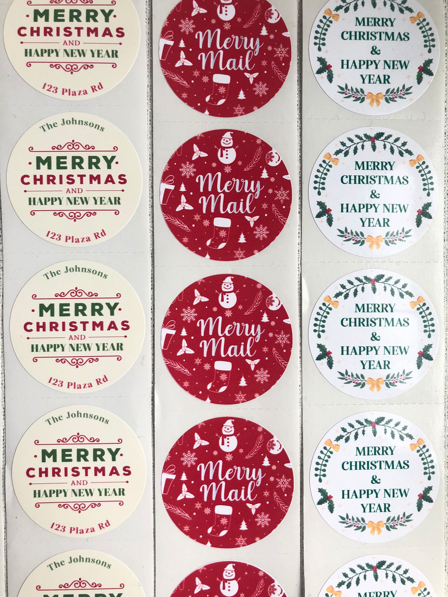 Christmas Stickers 1.5" Circle - Creationz By Saba