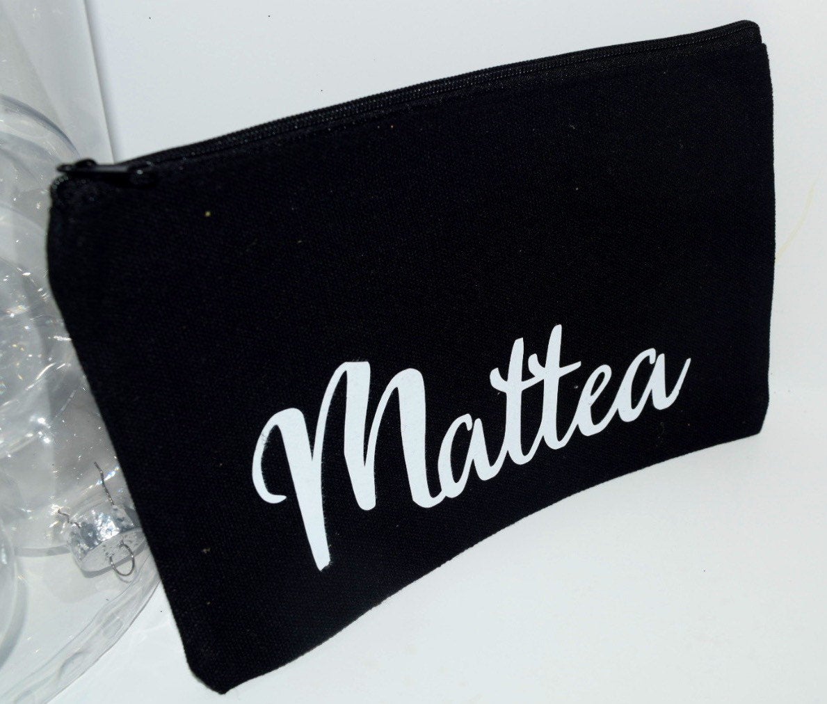 Makeup Bag | Personalized Makeup Bag | Mask Bag | Accessory Bag | Custom Made Bag |Cosmetic Pouch with Name | Maid of Honor Gift | Reusable - Creationz By Saba