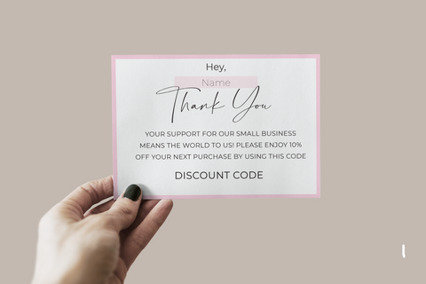 Thank You Cards Business 4x6 | 50 or 100 quantity packs