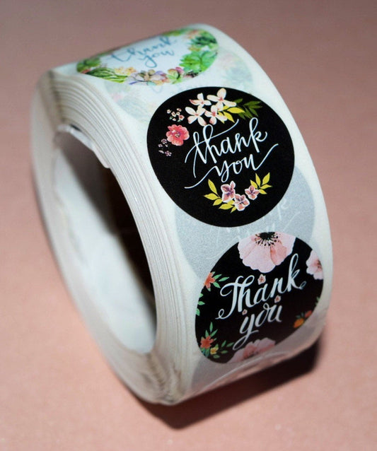 Thank you stickers | sticker roll | small business stickers | 500 stickers | packaging order stickers | packing stickers | thank you | ship