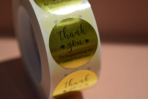 Thank you stickers | sticker roll | small business stickers | 500 stickers | packaging order stickers | packing stickers | thank you | ship