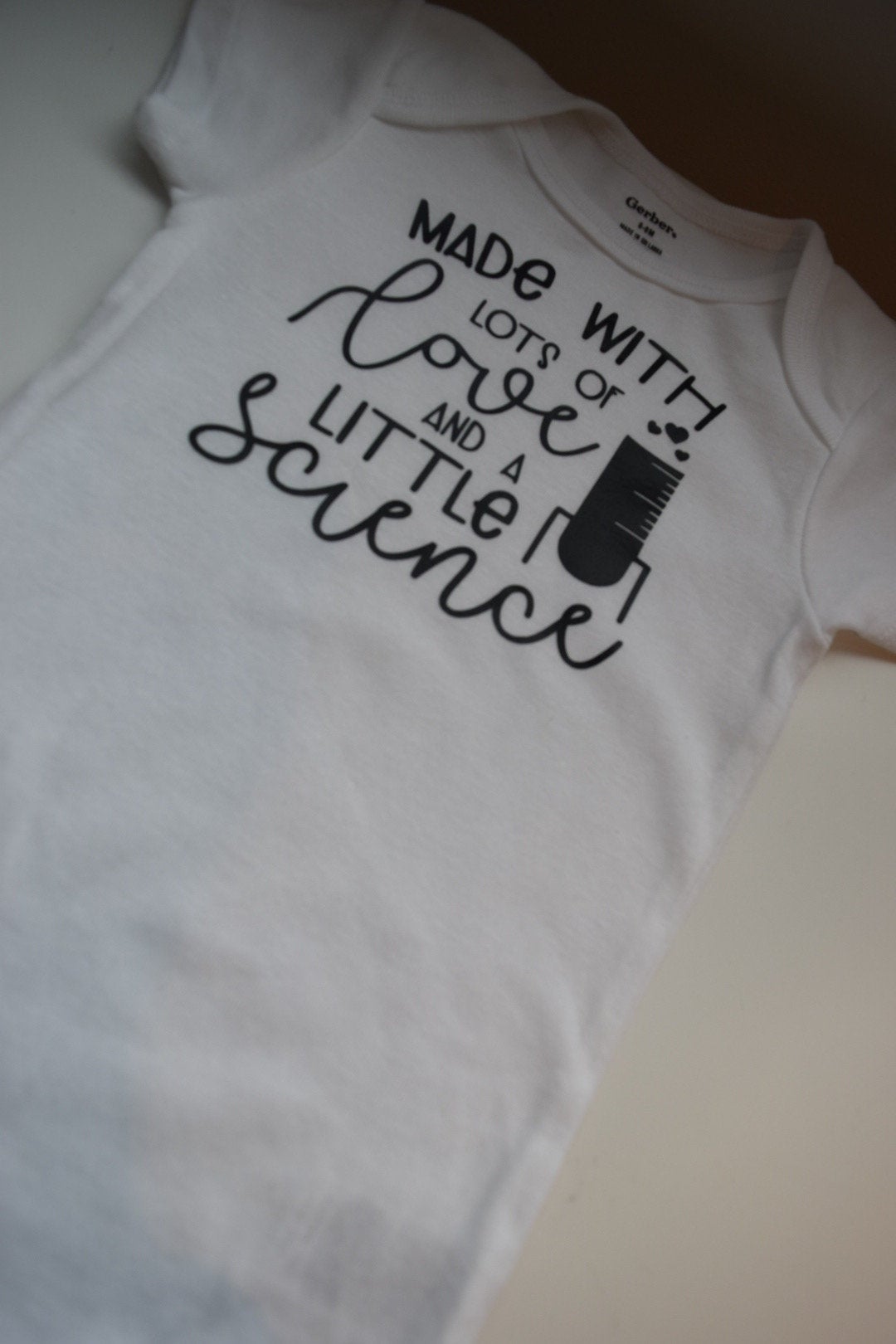 Made With Love And Science Baby Onesie® |  Love and Science Baby Onesie® | IVF Baby Onesie® | Rainbow Baby | Miracle Baby Onesie | Baby Boy