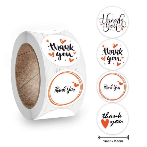Thank you stickers | sticker roll | small business stickers | 500 stickers | packaging order stickers | packing stickers | thank you | ship